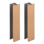 2x jonction de plinthe 100mm finition bronze brossé cuivre cuisine raccord connecteur pied de meuble profil PVC plastique