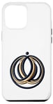 Coque pour iPhone 14 Pro Max Design abstrait bleu marine et doré