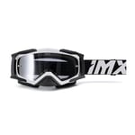 IMX RACING Dust Lunettes de protection pour moto | Fumée foncée et visière transparente incluses | Lentille anti-buée et anti-rayures | Protection du nez | Bande avec impression en silicone | Trois