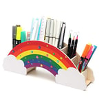 EXERZ Porte-crayons/Organisateur Arc-En-Ciel Des Autocollants Étoiles Pour Le Bricolage Créatif Décoration, Rangement De Bureau, Papeterie Pour Étudiants, Rangement, Porte-Stylo