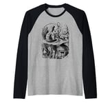 Alice in Wonderland Smoking Caterpillar Raglan Baseball Tee