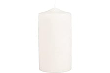 Rayher 3140596 Bougie cylindrique, crème, ronde, longueur 20 cm, diamètre 7 cm, 100 % paraffine, label de qualité RAL, bougie ronde, bougie de baptême, bougie de communion, bougie blanche pour décoration et artisanat