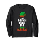 I'm The Psych Tech Elf Family Pajama Christmas Psychiatric Long Sleeve T-Shirt