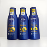 3x Nivea Q10 + Vitamin C Firming Body Lotion for Dry Skin 250ml New UK