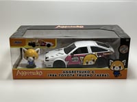 Aggretsuko Figure and 1986 Toyota Trueno AE86 1:24 Scale Jada 33725 253255056