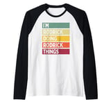 Mens I'm Rodrick Doing Rodrick Things Funny Personalized Quote Raglan Baseball Tee