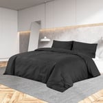 Torana - Ensemble de housse de couette Noir 240x220 cm Coton