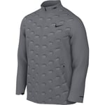 Nike Therma-Fit Adv Aeroloft Repel Down Running Jacket for Men, Smoke Grey/Refblk, FB7556-084, L