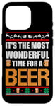 Coque pour iPhone 16 Pro It's The Most Wonderful Time For A Beer Funny Ugly Christmas