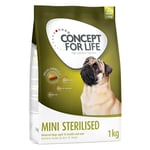 4 x 1 kg / 1,5 kg Concept for Life till sparpris! - 4 x 1 kg Mini Adult Sterilised