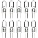 10 Pièces Ampoules Halogènes G4, Ampoule G4 Blanc Chaud 12V 20W, Capsule Transparente, Pour Lustre, Placards, Plafonnie