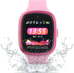 Smartwatch Téléphone Pour Enfants, 4g Appel Vidéo Montre Wifi + Gps Appels Mode École Fonction Sos Mp3 Réveil Montre Téléphone Pour Enfants Enfants Cadeau 7-15 Ans Argent