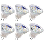 6 st MR11 LED-lampor GU4 Spotlight-lampor 3W 18LED (varmvit) - WELLNGS