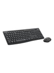 Logitech MK295 Silent - keyboard and mouse set - QWERTZ - Czech - graphite - Tastatur & Mus set - Tjeckiska - Svart