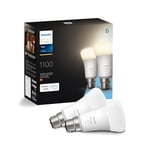 Philips Hue Smart Bulb, B22, Dimmable, Dynamic Settings, Changing Colours, Works with Alexa, Google Assistant and Apple Homekit, Twin Pack