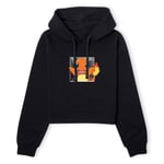 Pokémon Pokédex Charmander #0004 Women's Cropped Hoodie - Black - XL