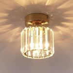 Ganeed - Plafonnier en cristal, Suspension Luminaire Lustre Dimmable Mini Rond Encastré Pli Moderne Lampe de Plafond, Salle à Manger, Chambre à