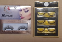 2 Boxes False Lashes Strips - Long Volume/Hybrid 18mm Glamorous Lashes 4pairs