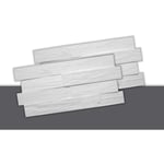 Panneau mural à décorer Wood 3D-relief - aspect lambris bois - polystyrène - blanc - 23,50 x 50 cm - 1 sachet de 5 pces (=0,5 m2) - Blanc - Decosa