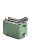 Tognana Iridea, Cordless Toaster with Dual Plug and Crumb Catcher - Sage Green