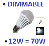 1 AMPOULE LED MAISON E27 12W 220V DIMMABLE - COULEUR BLANC FROID 6000K