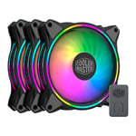 Cooler Master MF120 Halo 120mm Black ARGB Case Fan - Triple pack