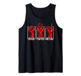 Rock Paper Heavy Metal Funny Rock Music Fan Band Musician Tank Top