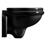 Lavabo Retro Vegghengt Toalett 380x520 mm, Blank Sort - 311111BS