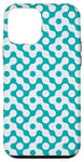 Coque pour iPhone 12 mini Turquoise Aqua Cyan Circle Blue Ripples Pulsating Pattern