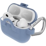 OtterBox Coque Soft Touch pour AirPods Pro (1e gen / 2e gen), Coque de Protection Antichoc, Anti-Chute, Ultra-Mince, Anti-Rayures et Anti-éraflures pour Apple AirPods, Mousqueton Inclus, Bleu Clair