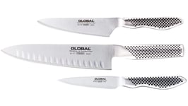 Global - Classic 3 Piece Knife Set with Fluted Cooks Knife (G-773889)