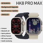 Hk8 Pro Max Ultra Smart Watch Miesten 49mm Amoled Näyttö Kompassi Nfc Älykello-yky