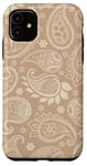 Coque pour iPhone 11 Bandana beige cachemire bohème floral esthétique groovy pastel