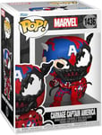 Funko Pop! Marvel: Carnageized - Captain America - Marvel Comics - Figurine en Vinyle à Collectionner - Idée de Cadeau - Produits Officiels - Jouets pour Les Enfants et Adultes