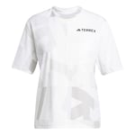 adidas Women's Terrex Multi Climacool Printed T-Shirt, White, 3XL