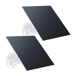 Ankway Lot de 2 panneaux solaires 5 W pour caméra de surveillance extérieure, interface de type C/Mirco, caméra solaire WiFi IP extérieur, support réglable à 360°, solaire non stop (câble de 3 m)