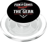 Airplane Pilot Vintage It'S All Fun And Games Until The Gear PopSockets PopGrip for MagSafe