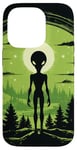 Coque pour iPhone 14 Pro Tête d'extraterrestre verte mignonne visage OVNI || Alien