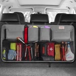 SURDOCA Organiseur de coffre de voiture universel 3ème génération avec 8 grandes poches, fermeture Velcro, sac de rangement solide