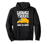 Funny Garbage Truck Art Dump Garbage Trucks For Toddler Boys Pullover Hoodie