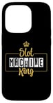 Coque pour iPhone 14 Pro Slot Machine King Mens Papa Grandpa Casino Jeux de hasard