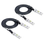 SFP+ DAC Twinax Cable, SFP+ to SFP+ Direct Attach Copper Passive for Cisco SFP-H10GB-CU2M, Ubiquiti UniFi, Meraki, Mikrotik, Fortinet, Netgear, D-Link, TP-Link and More,2-Meter(6.6ft), 2 Pack