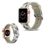 Apple Watch Series 5 40mm camouflage silikoninen kellonauha - Valkoinen Maastokuvio