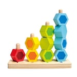 Hape - Boite Musical Gigognes - Jeu de Cubes Sonores à Empiler - Jouet en Bois Musical pour Bébé dès 18 mois - Cadeau Naissance 1er Age - Enfant Fille et Garçon - Jouets d'Éveil et de Motricité