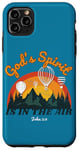 iPhone 11 Pro Max Christian Baptism, Bible Verse John 3:8 God’s Spirit Retro Case