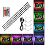 LED Strip Lights with Remote, 2m, Bright RGB 5050 SMD LEDs with 24 Key IR Controller, USB Connective, for Gaming PC, Consoles, TV, Kitchen, Bedroom, Playing Room, Party, DIY Light Decoration