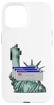 iPhone 15 Cool New York City NYC Statue of Liberty USA Flag Design Case