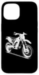 Coque pour iPhone 15 Dirt Bike 3D Wireframe – Vintage Moto Lover