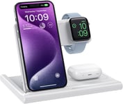 3-in-1 Wireless Charger Stand for Apple Watch, AirPods, Fast Charging Station