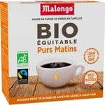 Dosette café Malongo Dosettes X16 Purs Matins BIO CE - MALONGO - Support à dosettes - Dosettes - 100 ml